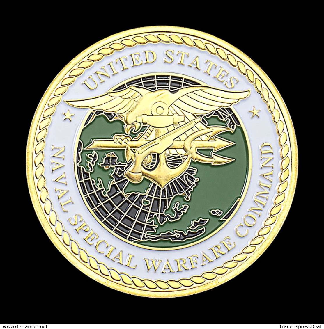 Pièce Médaille NEUVE Plaquée Or - Etats-Unis US Navy Seals Seal Team (Réf 2) - Sonstige & Ohne Zuordnung