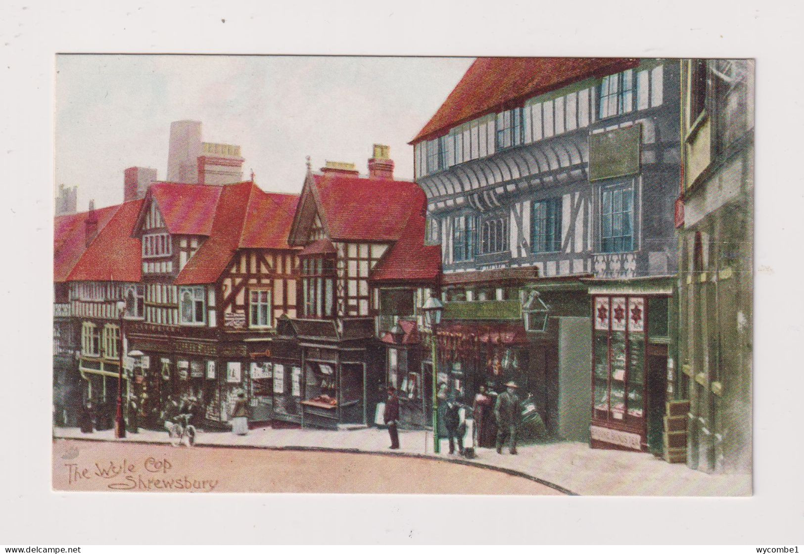 ENGLAND -  Shrewsbury Wyle Cop  Unused Vintage Postcard As Scans - Shropshire