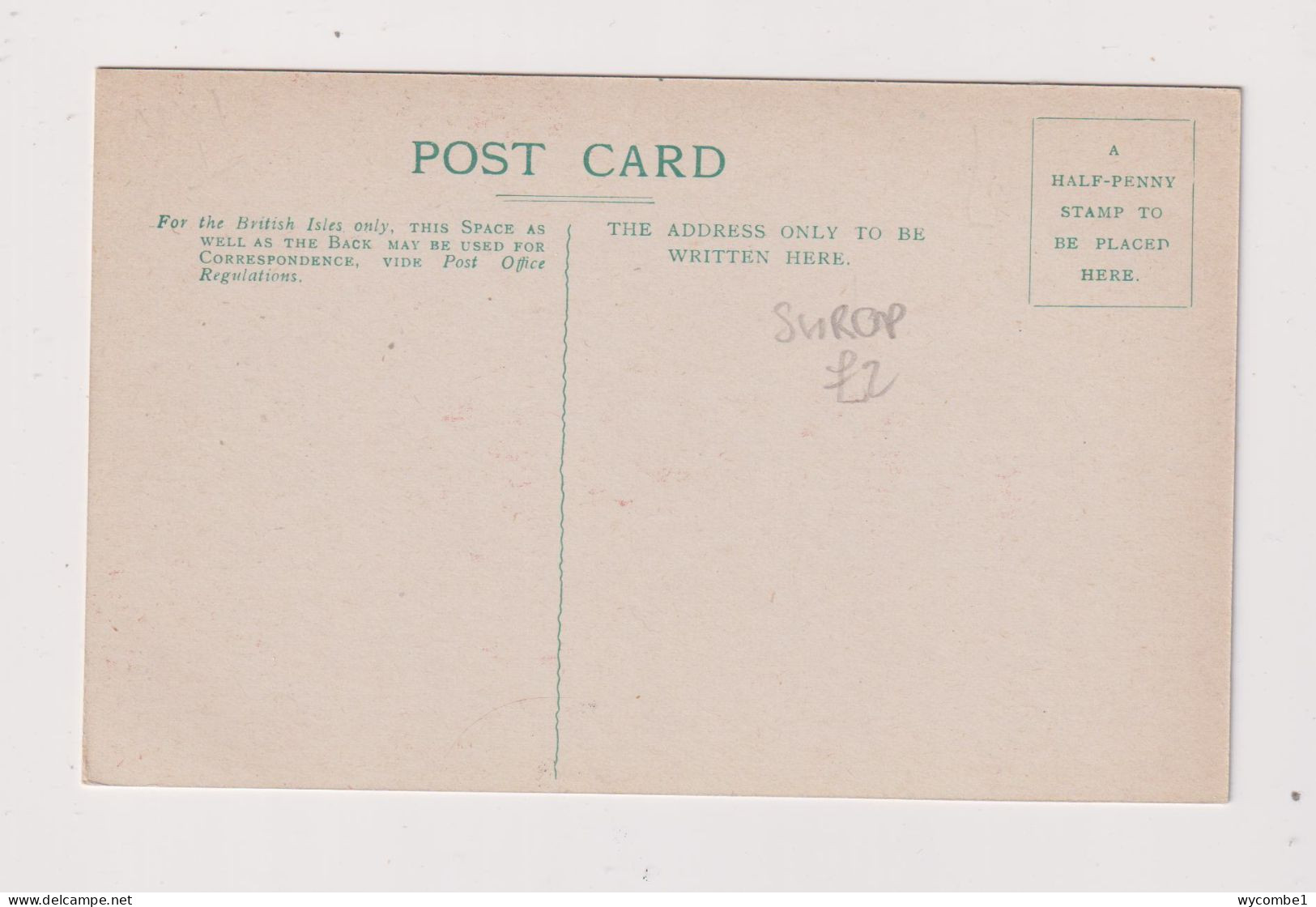 ENGLAND -  Shrewsbury Wyle Cop  Unused Vintage Postcard As Scans - Shropshire