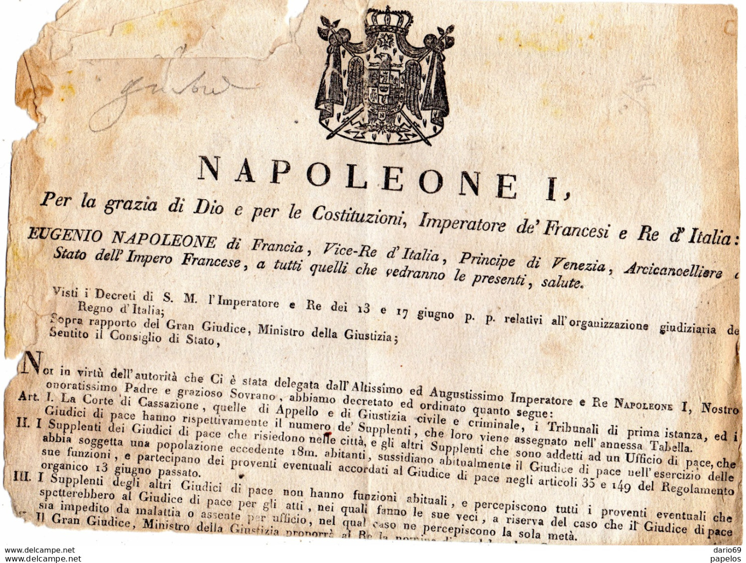 1806 MANIFESTO NAPOLEONICO - Historical Documents