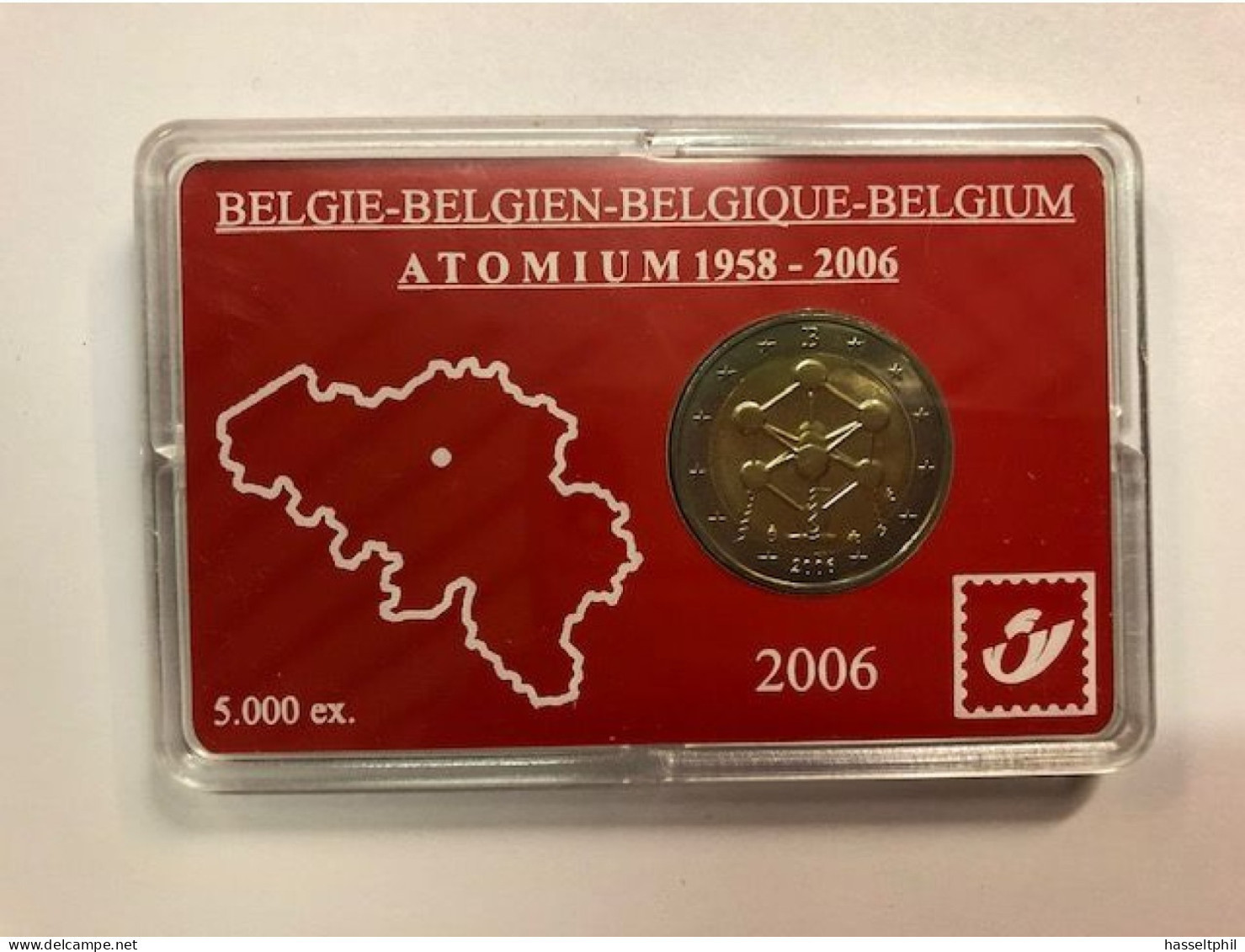 BELGIE - BELGIQUE In Coinholder - Uitgifte Bpost - 2 € 2006 FDC - Atomium - België