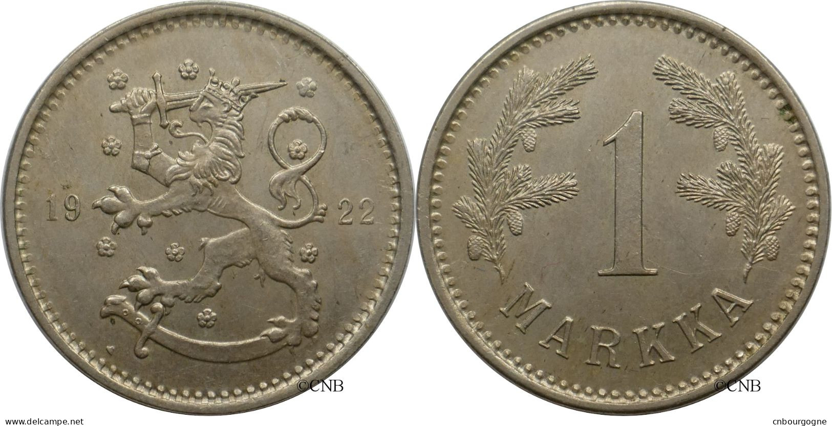 Finlande - République - 1 Markka 1922 Coeur - SUP/AU58 - Mon6109 - Finland