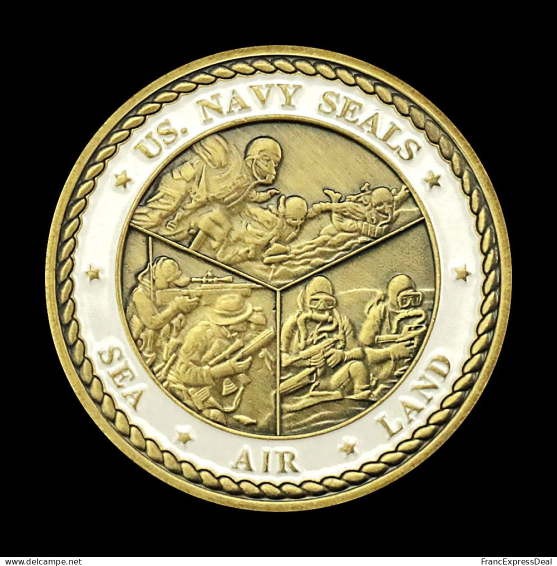 Pièce Médaille NEUVE - Etats-Unis US Navy Seals Seal Team - Altri & Non Classificati