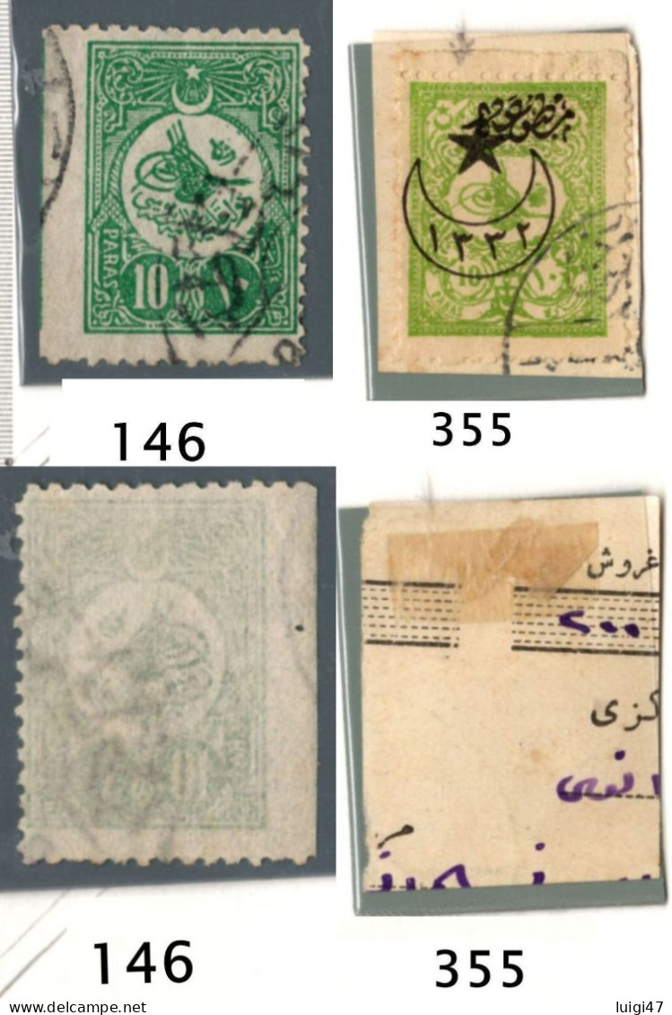 1909-1915  -.Impero Ottomano - Nè 146-355 Non Dentellati - Usati