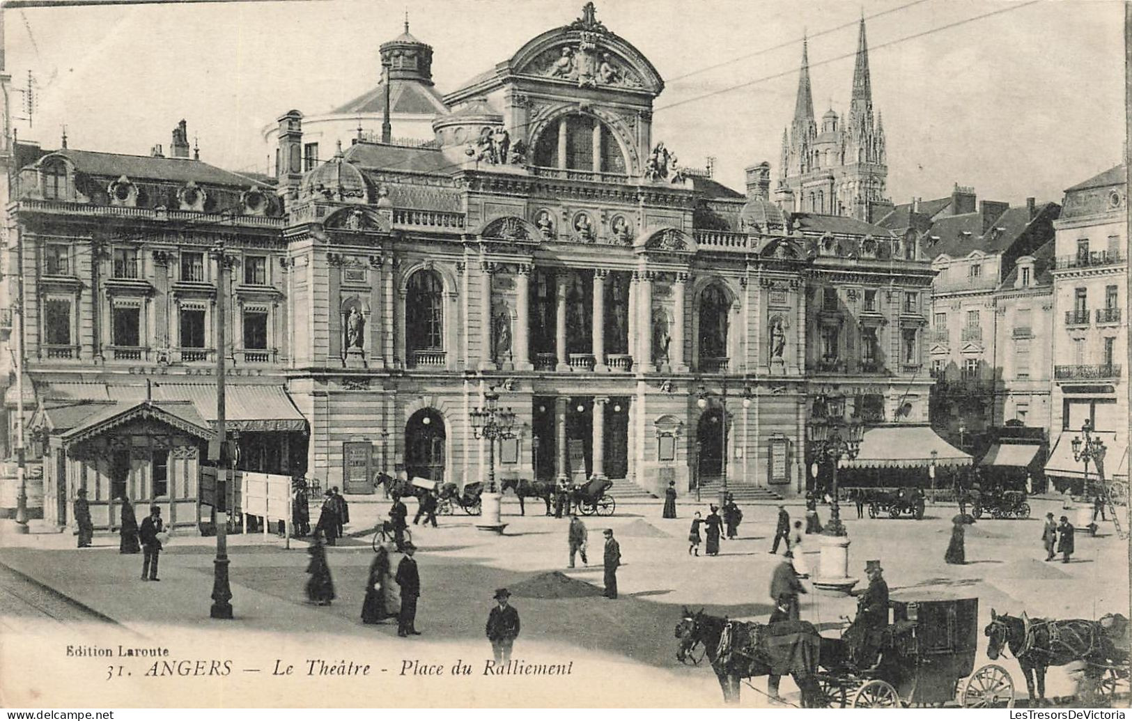 FRANCE - Angers - Vue Sur Le Théâtre - Place Du Ralliement - Animé- Carte Postale Ancienne - Angers