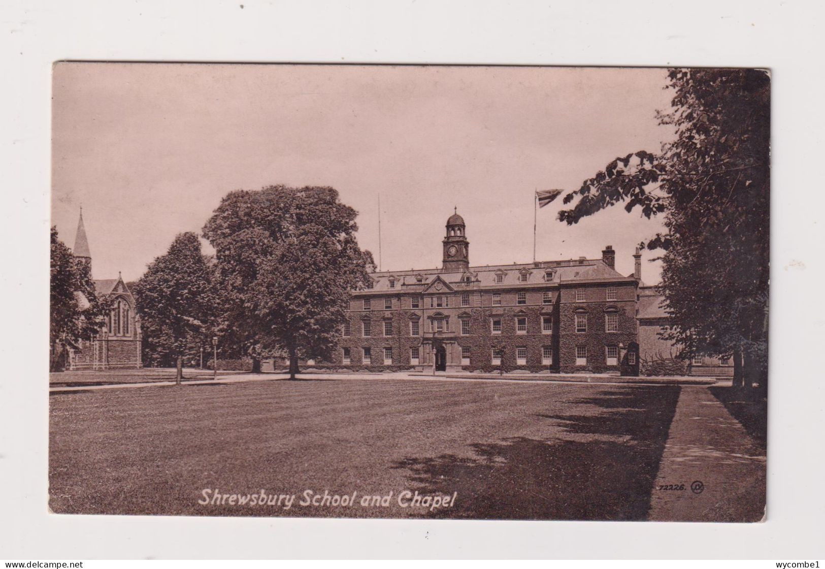 ENGLAND -  Shrewsbury School And Chapel  Unused Vintage Postcard As Scans - Shropshire