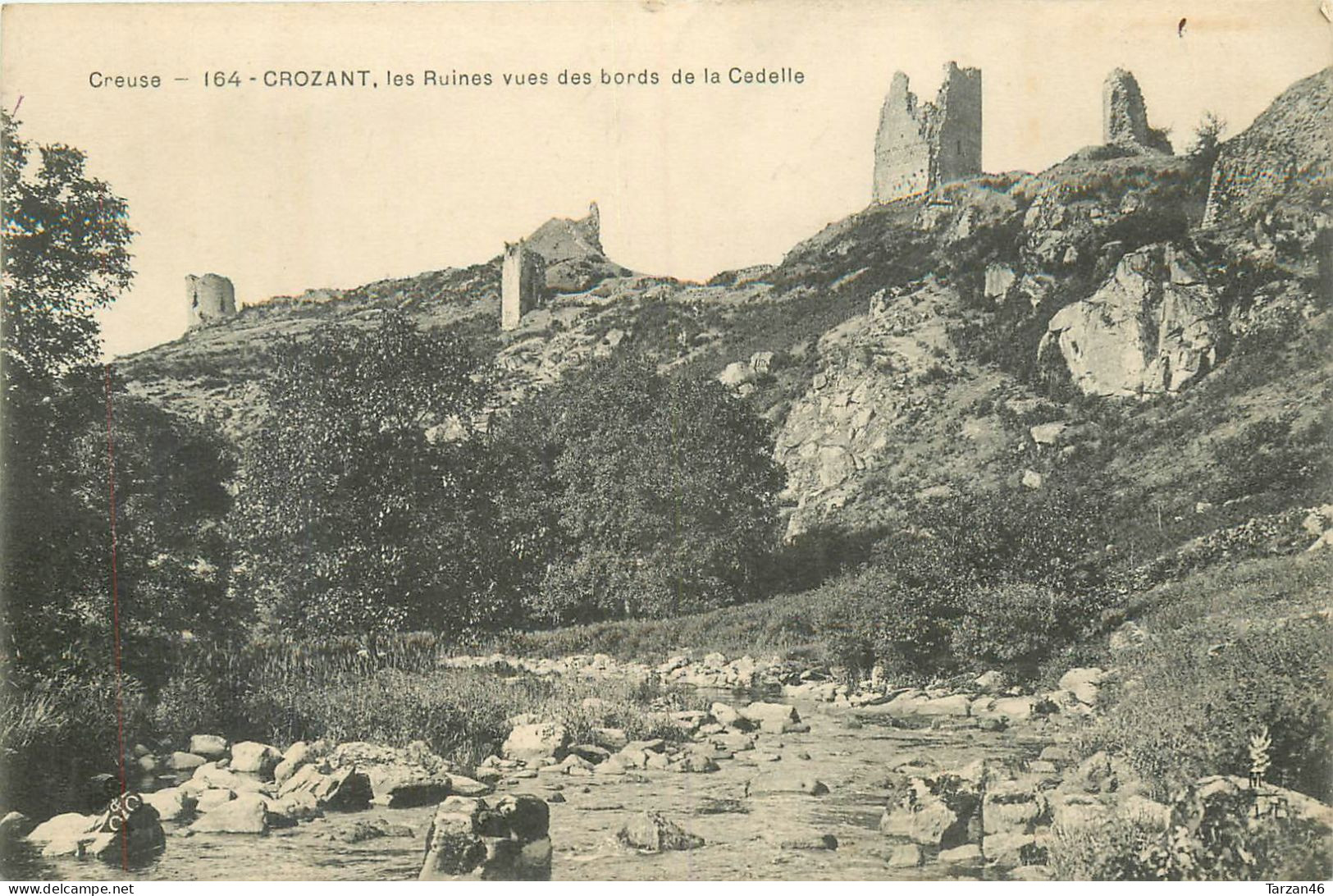 26.04.2024 - A -  164. CROZANT Les Ruines Vues Des Bords De La Cedelle - Crozant