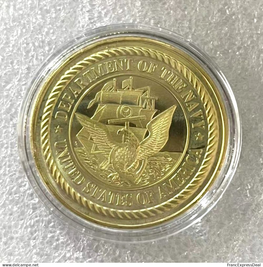 Pièce Médaille NEUVE plaquée Or - US Navy Seals Seal Team Etats-Unis (Réf 1)