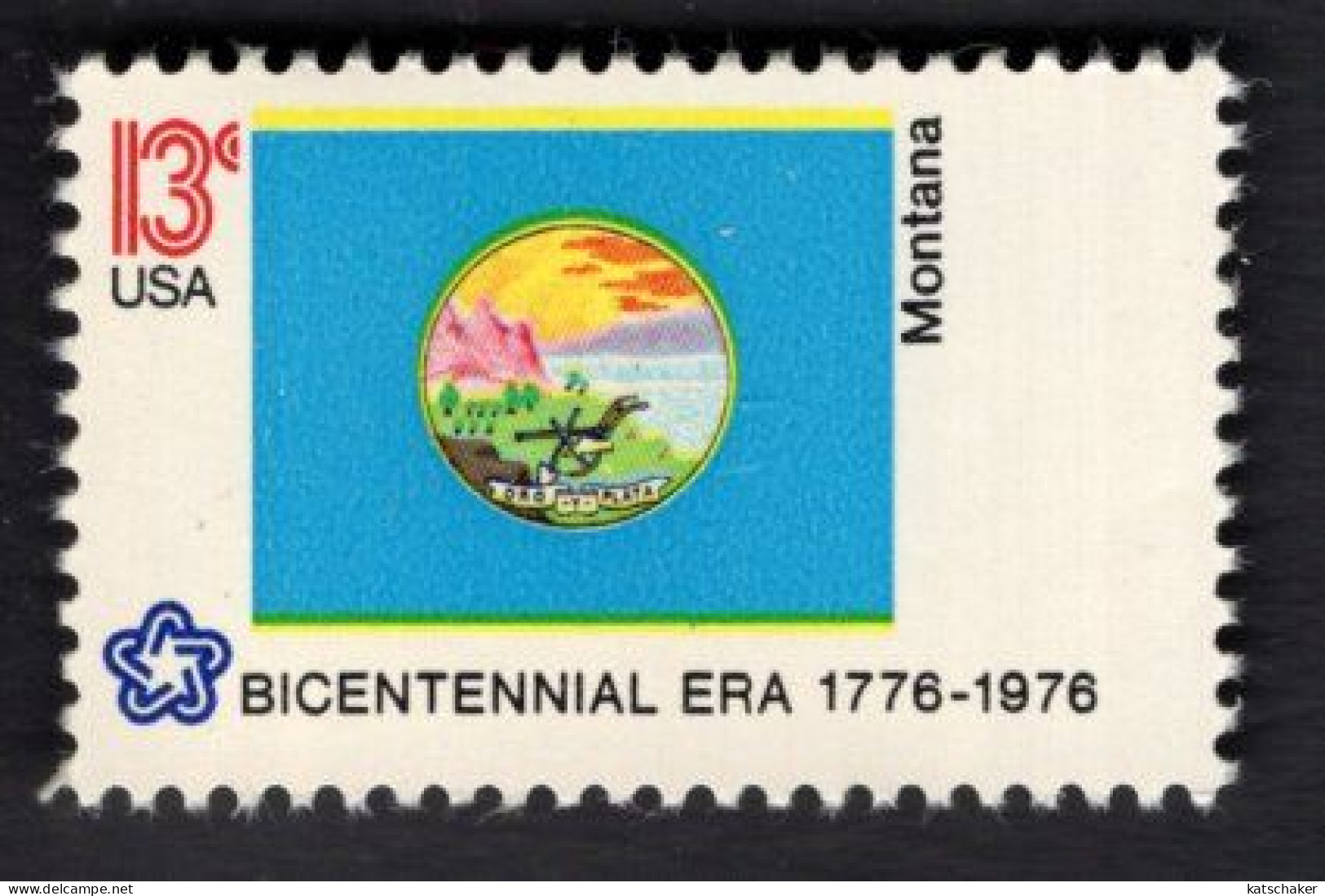 206113194 1976 SCOTT 1673 (XX) POSTFRIS MINT NEVER HINGED -  Flag American Bicentennial FLAG OF MONTANA - Unused Stamps