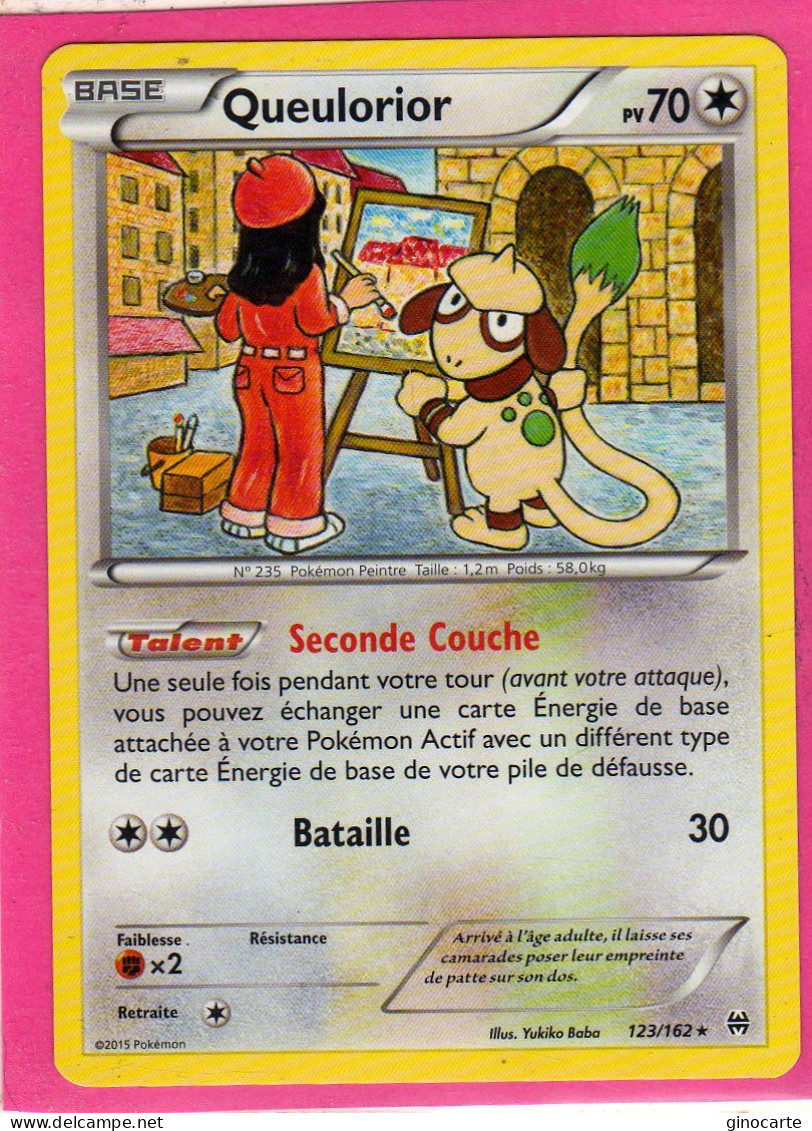 Carte Pokemon Francaise 2015 Xy Impulsion Turbo 123/162 Queulorior 70pv Neuve - XY