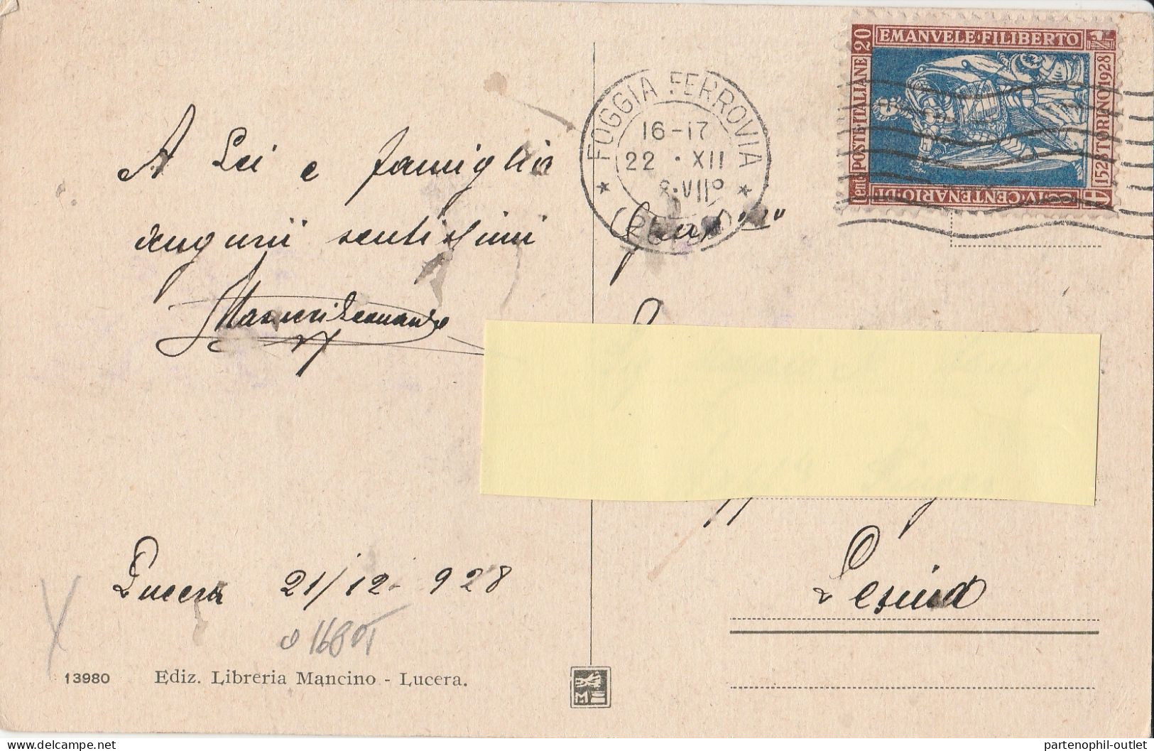 Cartolina - Postcard /  Viaggiata /  Lucera - Duomo. - Other & Unclassified