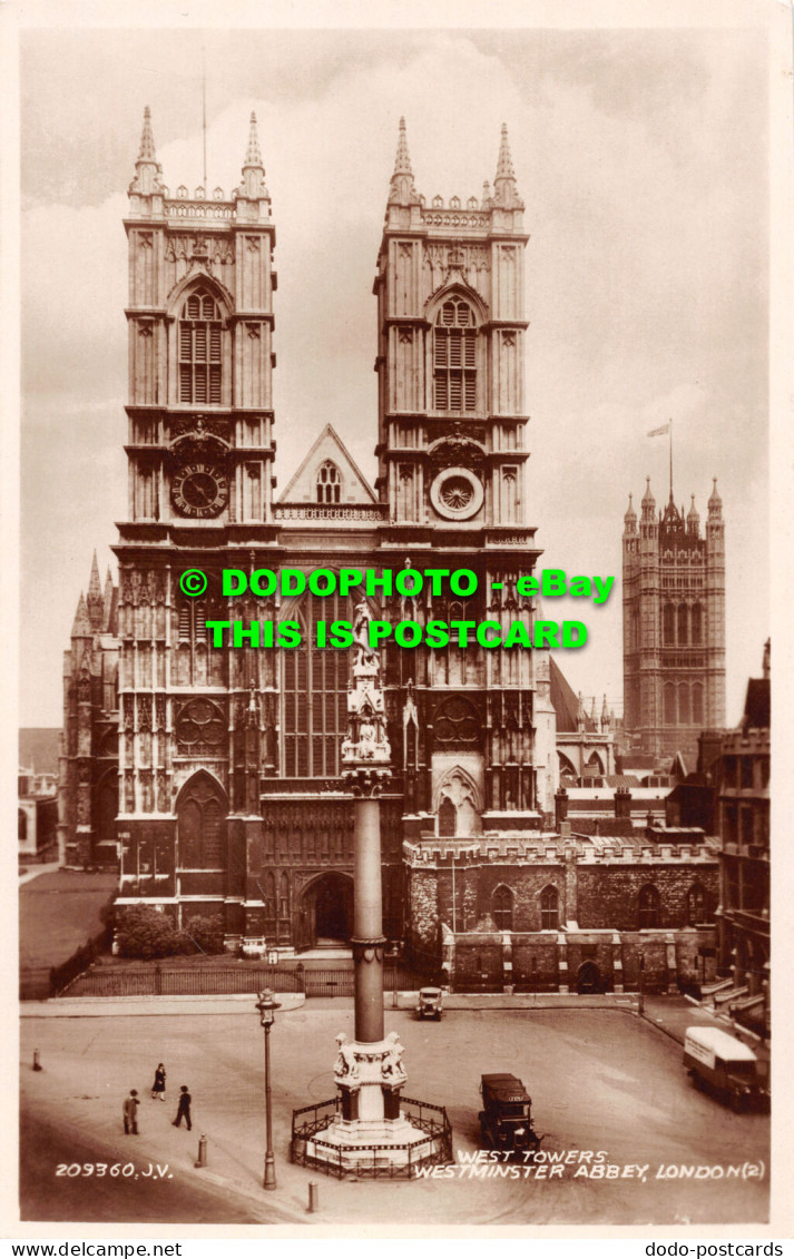 R517289 London. West Tower. Westminster Abbey. Valentine. RP - Altri & Non Classificati