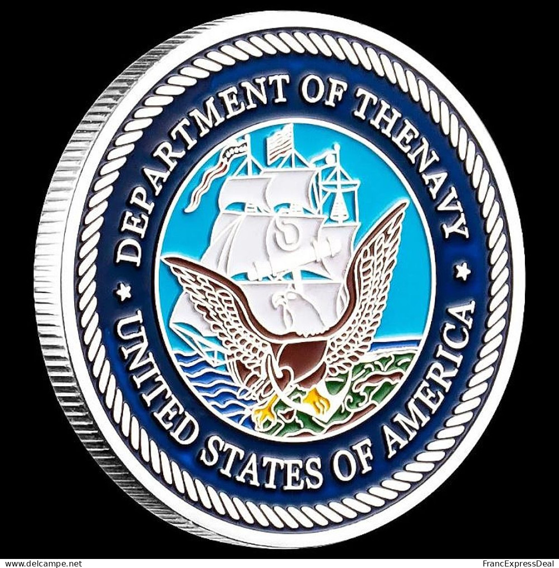 Pièce Médaille NEUVE Plaquée Argent - Etats-Unis US Navy Department Of The Navy (Réf 6) - Other & Unclassified