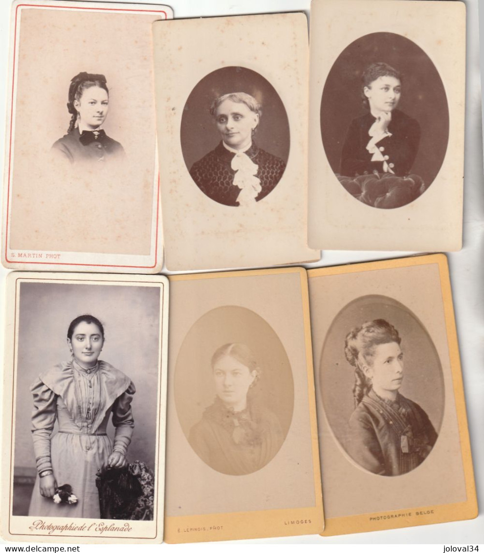 Lot N° 27 - 12 Photos Format CDV Femme - Old (before 1900)