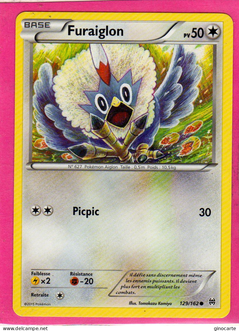 Carte Pokemon Francaise 2015 Xy Impulsion Turbo 129/162 Furaiglon 50pv Neuve - XY