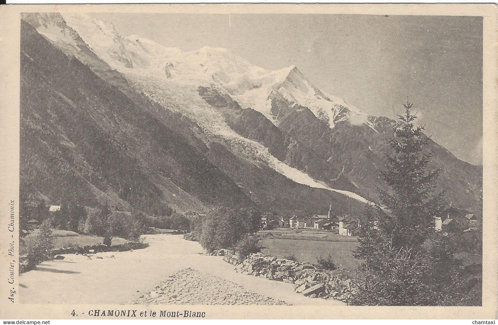 74 CHAMONIX MONT BLANC LE VILLAGE L ARVE  Editeur: COUTTET Auguste N° 4 - Chamonix-Mont-Blanc