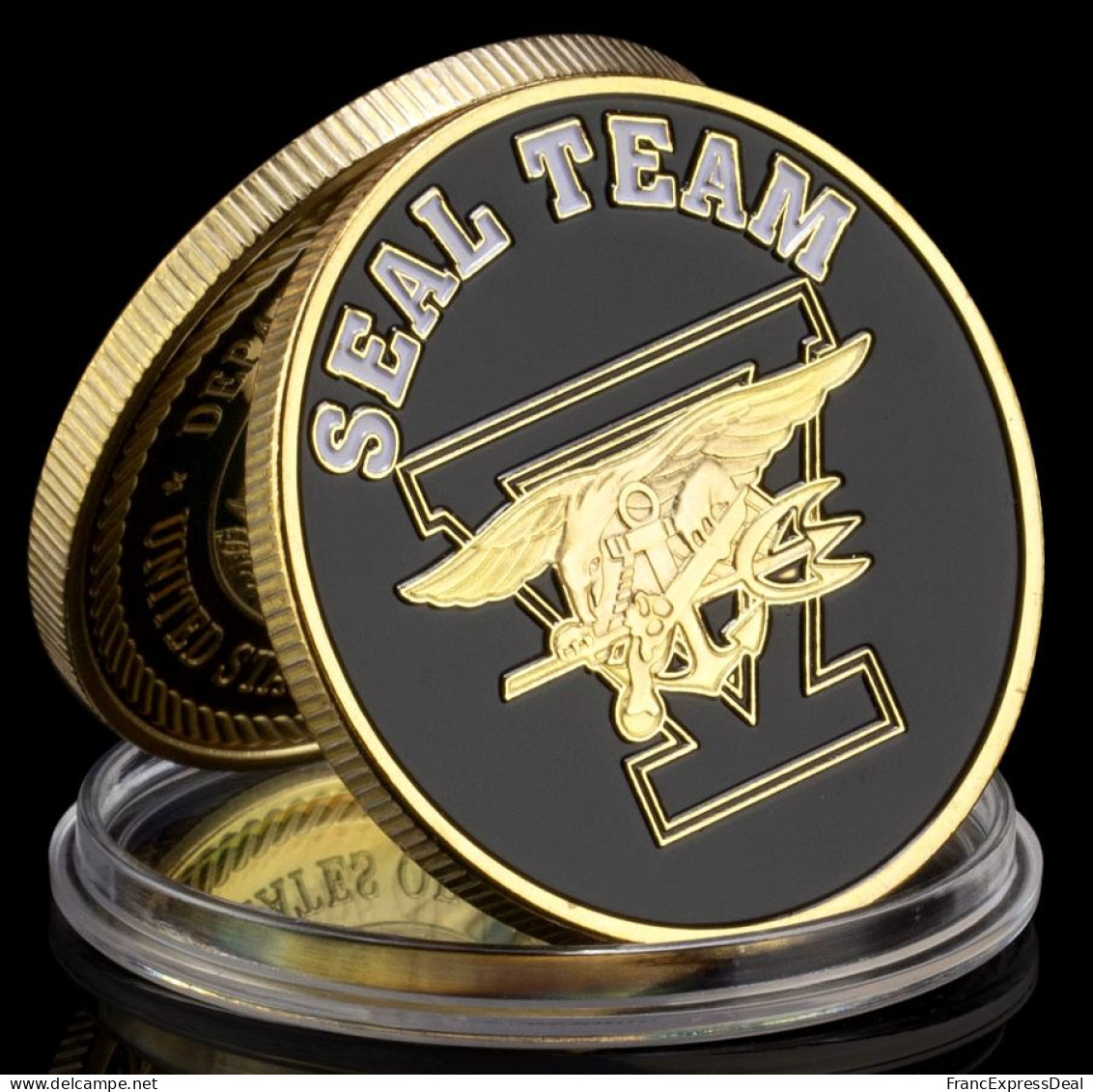 Pièce Médaille NEUVE Plaquée Or - Etats-Unis US Navy Seals Seal Team (Réf 4) - Autres & Non Classés