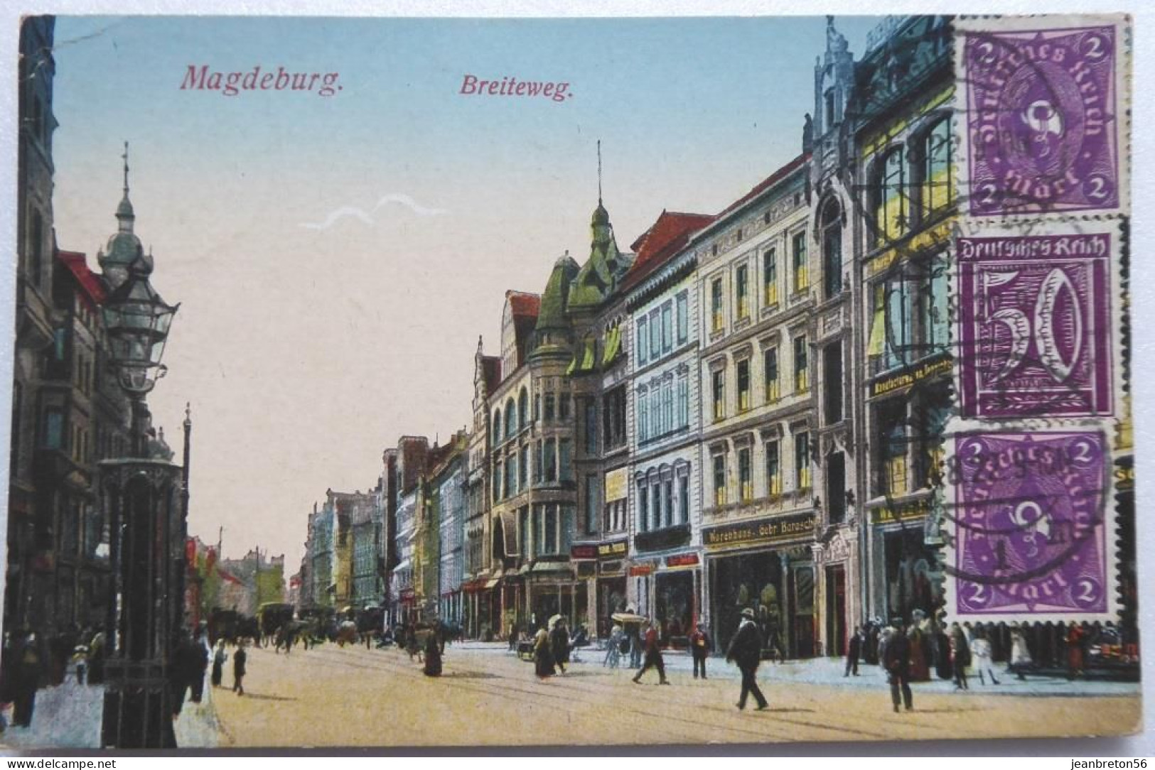 Magdeburg. - Breiteweg.- CPA 1922 - Magdeburg