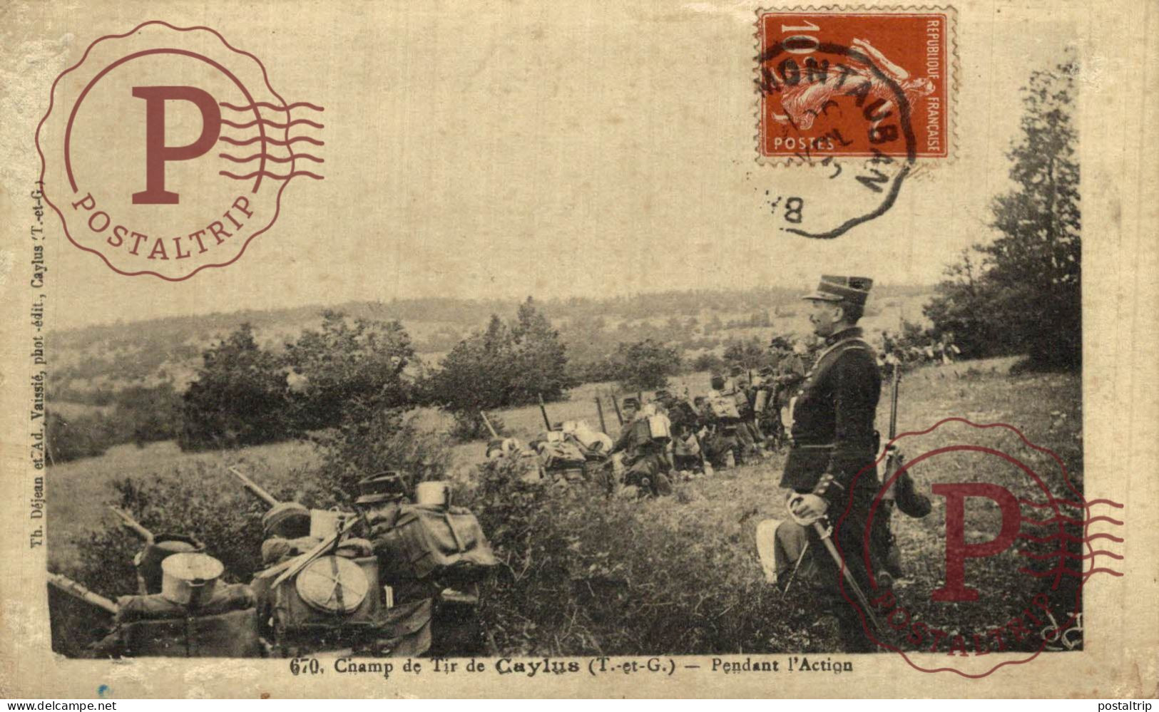 CHAMP DE TIR DE CAYLUS PENDANT L'ACTION. MILITAR. MILITAIRE. - Maniobras