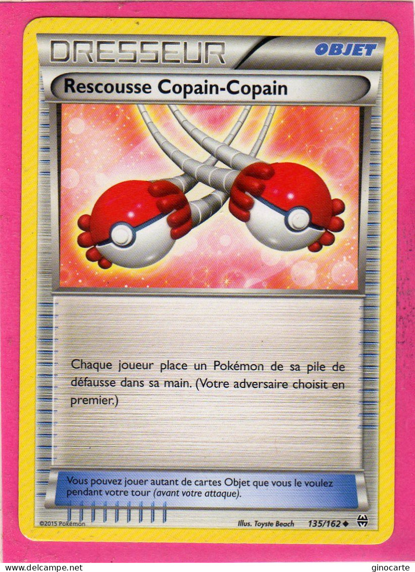 Carte Pokemon Francaise 2015 Xy Impulsion Turbo 135/162 Recousse Copain Bon Etat - XY