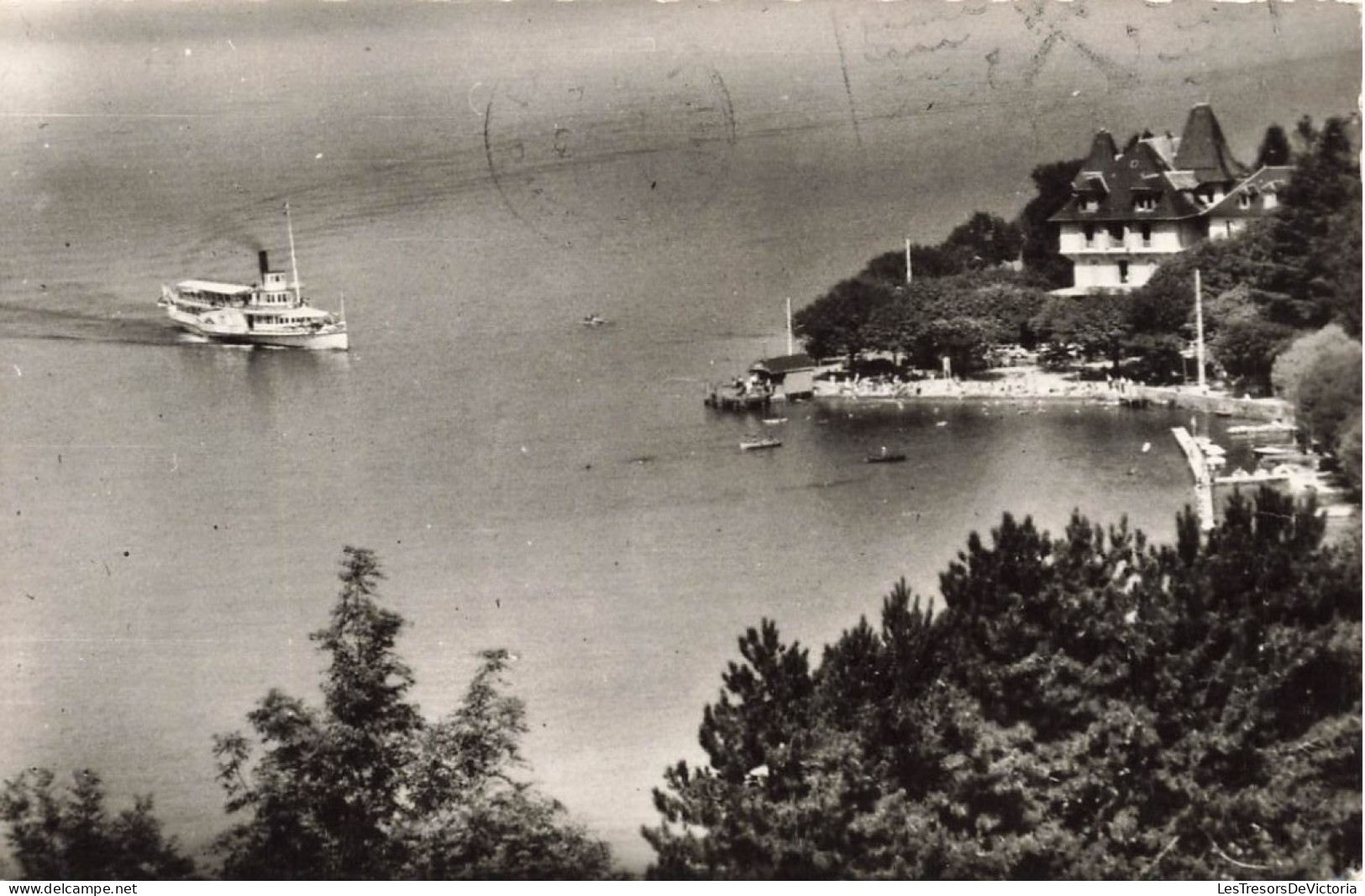 FRANCE - Lac D'Annecy - Menton St Bernard - Le Bateau Touchant Le Port - Bateaux - Carte Postale Ancienne - Annecy