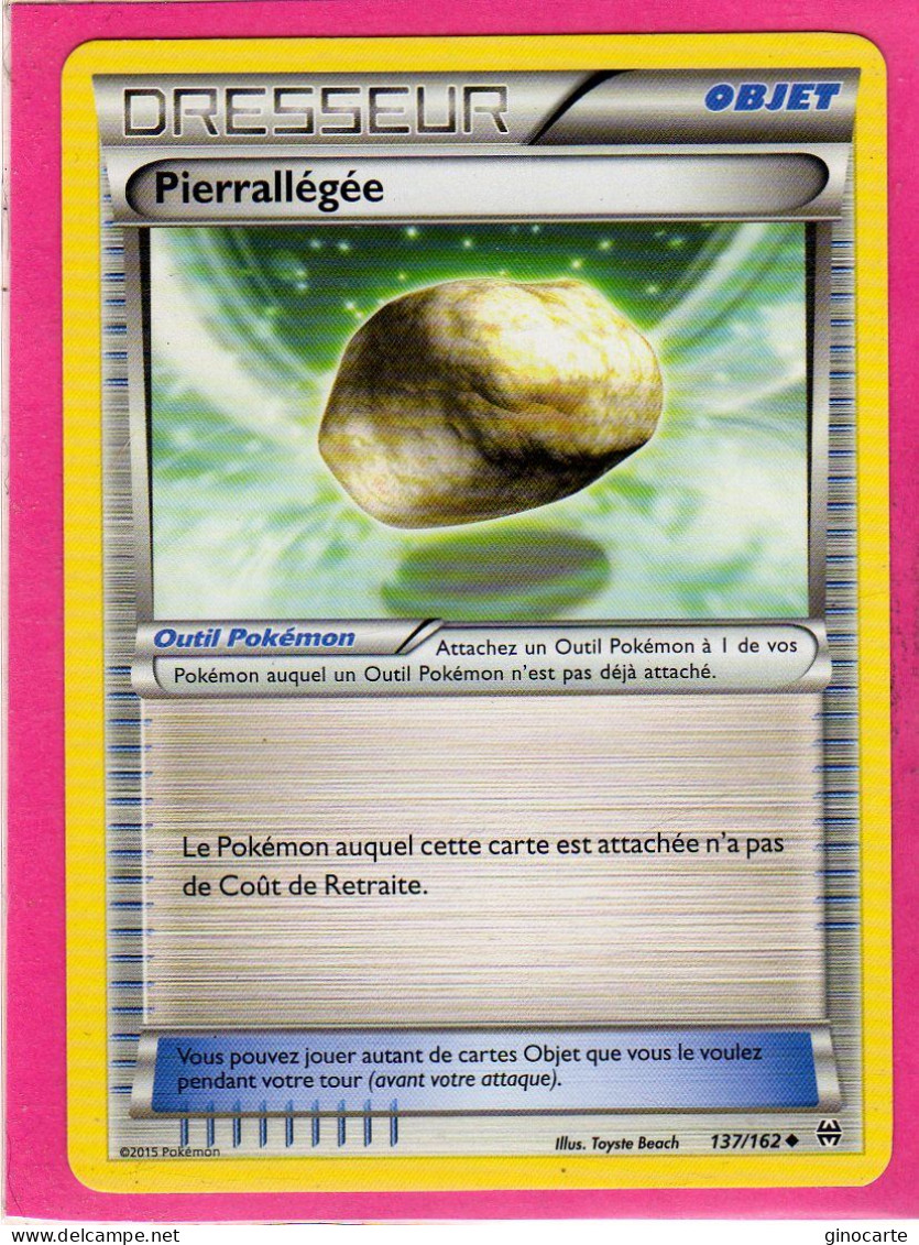 Carte Pokemon Francaise 2015 Xy Impulsion Turbo 137/162 Pierrallegée Neuve - XY