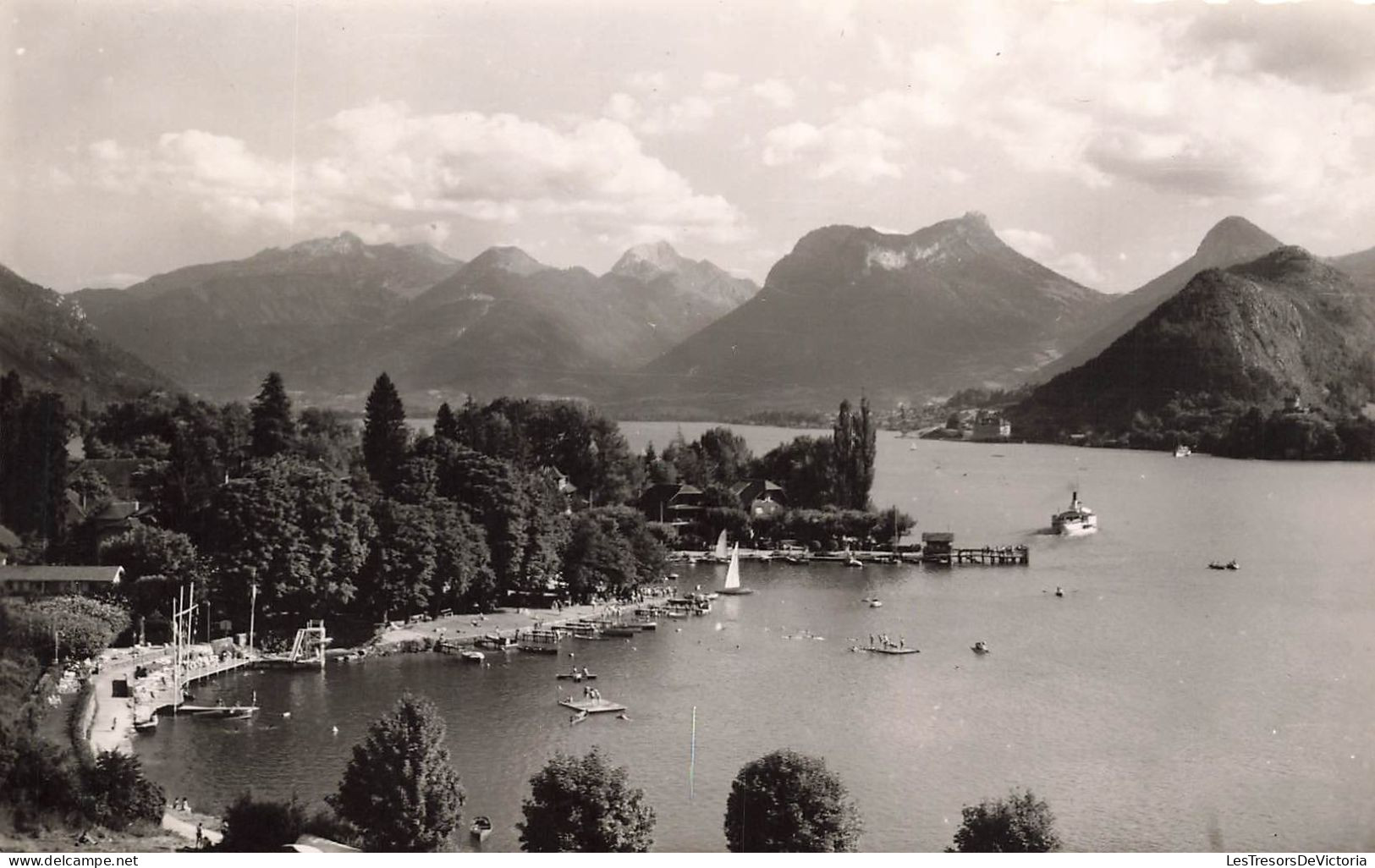 FRANCE - Lac D'Annecy - Talloires - Vue Sur Le Massif Des Bauges - Vue Générale - Carte Postale Ancienne - Annecy