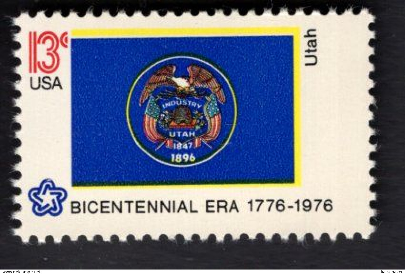 2016945911 1976 SCOOTT 1677  (XX) POSTFRIS MINT NEVER HINGED  - American Bicentennial FLAG OF UTAH - Ongebruikt