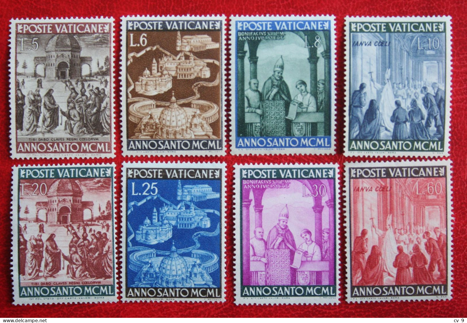 HOLY YEAR Anno Santo 1949 Mi 163-170 Yv 150-157 Ongebruikt / MH * VATICANO VATICAN VATICAAN - Unused Stamps