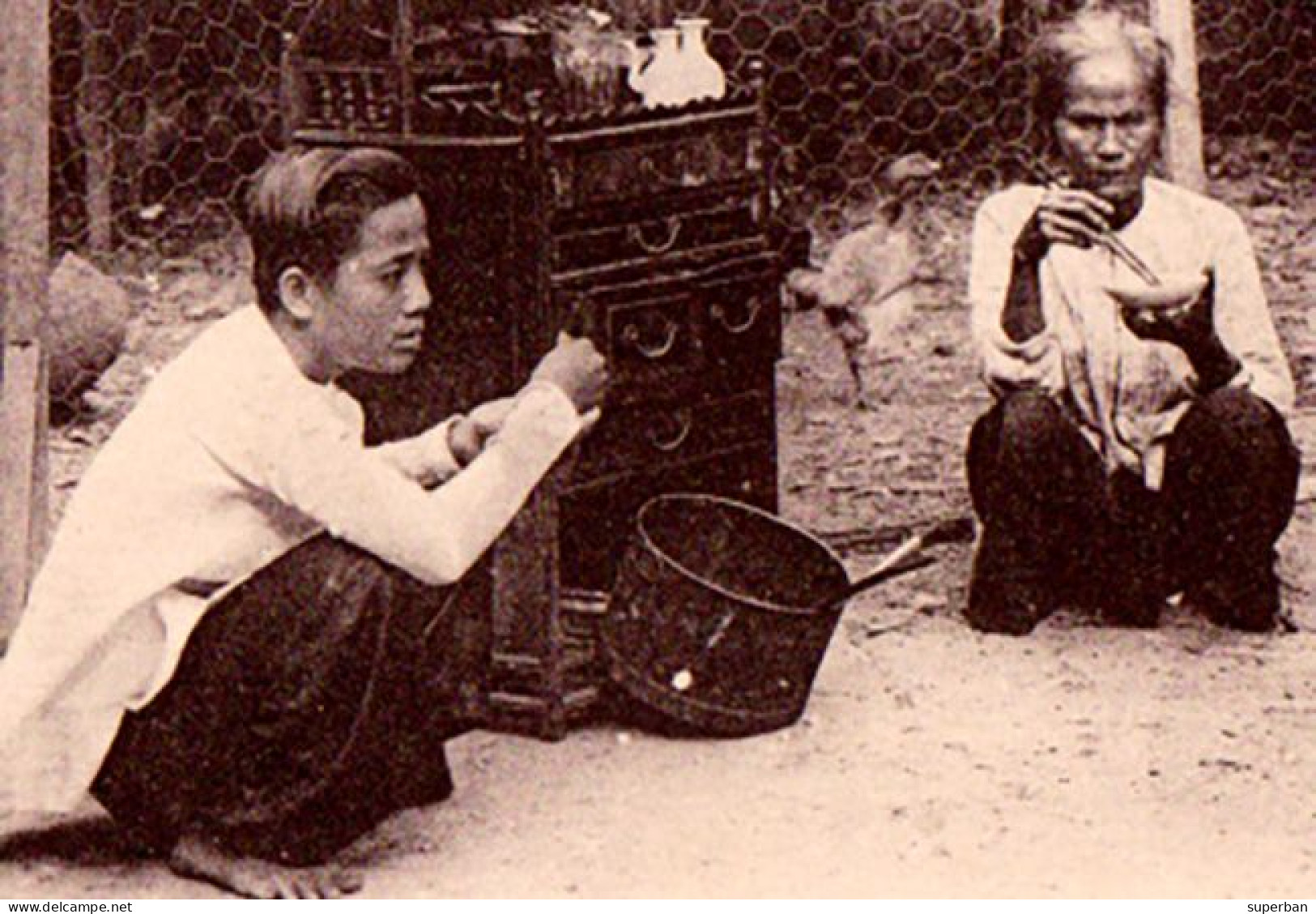 SAIGON ( COCHIN-CHINA ) : LE MARCHAND DE SOUPE CHINOIS / THE CHINESE SOUP MERCHANT ~ 1920 - '922 (an595) - Viêt-Nam