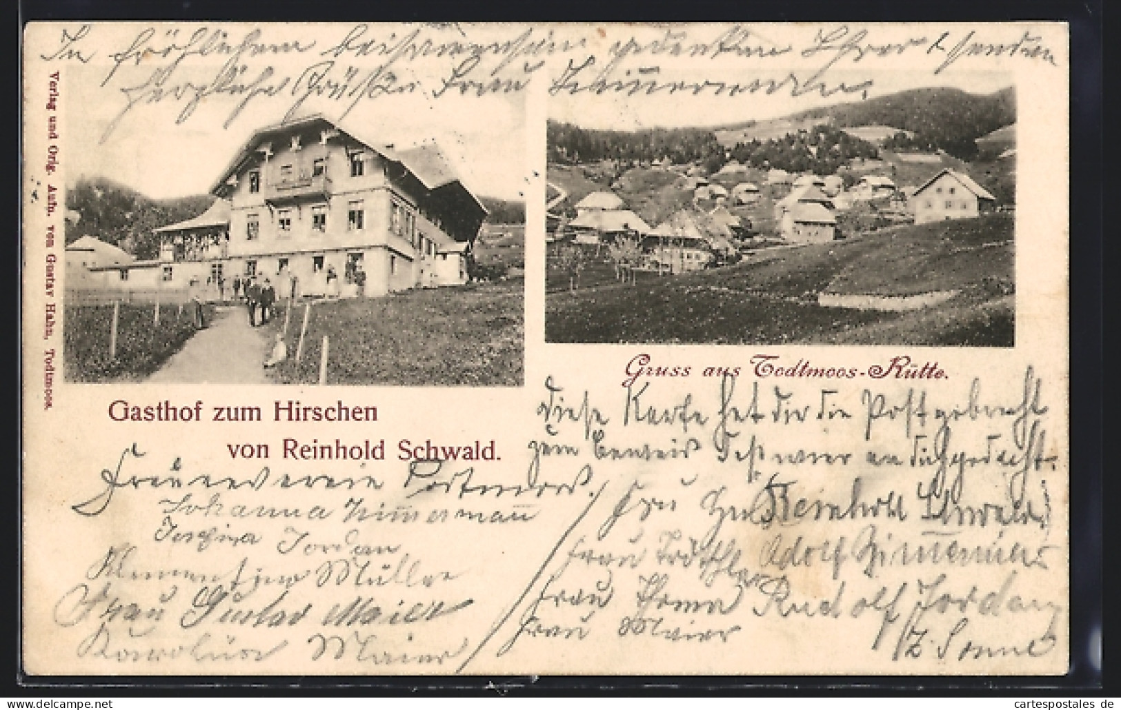 AK Todtmoos-Rütte, Gasthof Zum Hirschen, Teilansicht  - Todtmoos