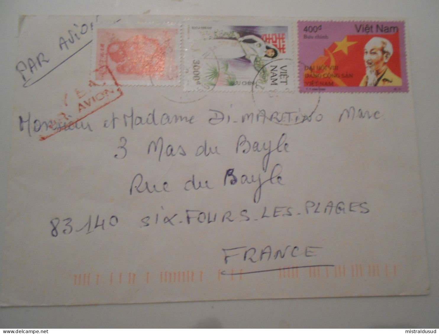 Viet-nam , Lettre De 1996 Pour Six-fours - Vietnam