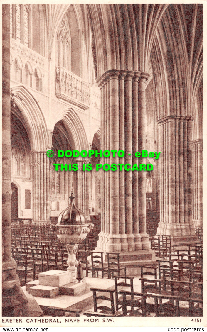 R517225 Exeter Cathedral. Nave From S. W. E. A. Sweetman. Solograph Series. De L - Mondo