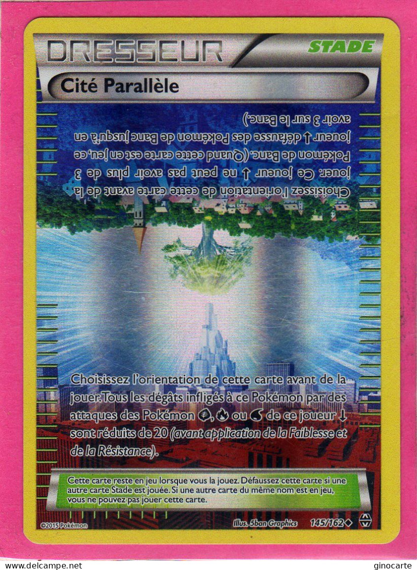 Carte Pokemon Francaise 2015 Xy Impulsion Turbo 145/162 Cite Parallele Brillante Bon Etat - XY