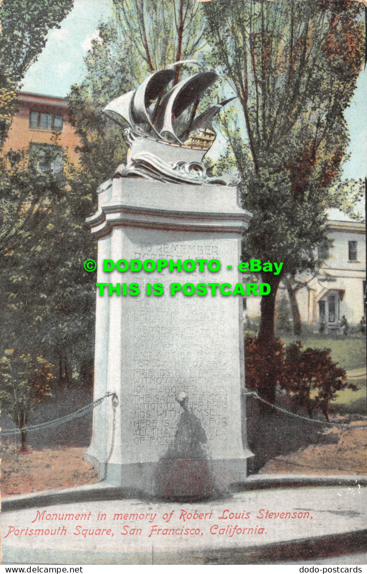 R517227 California. Monument In Memory Of Robert Louis Stevenson. Portsmouth Squ - Mondo
