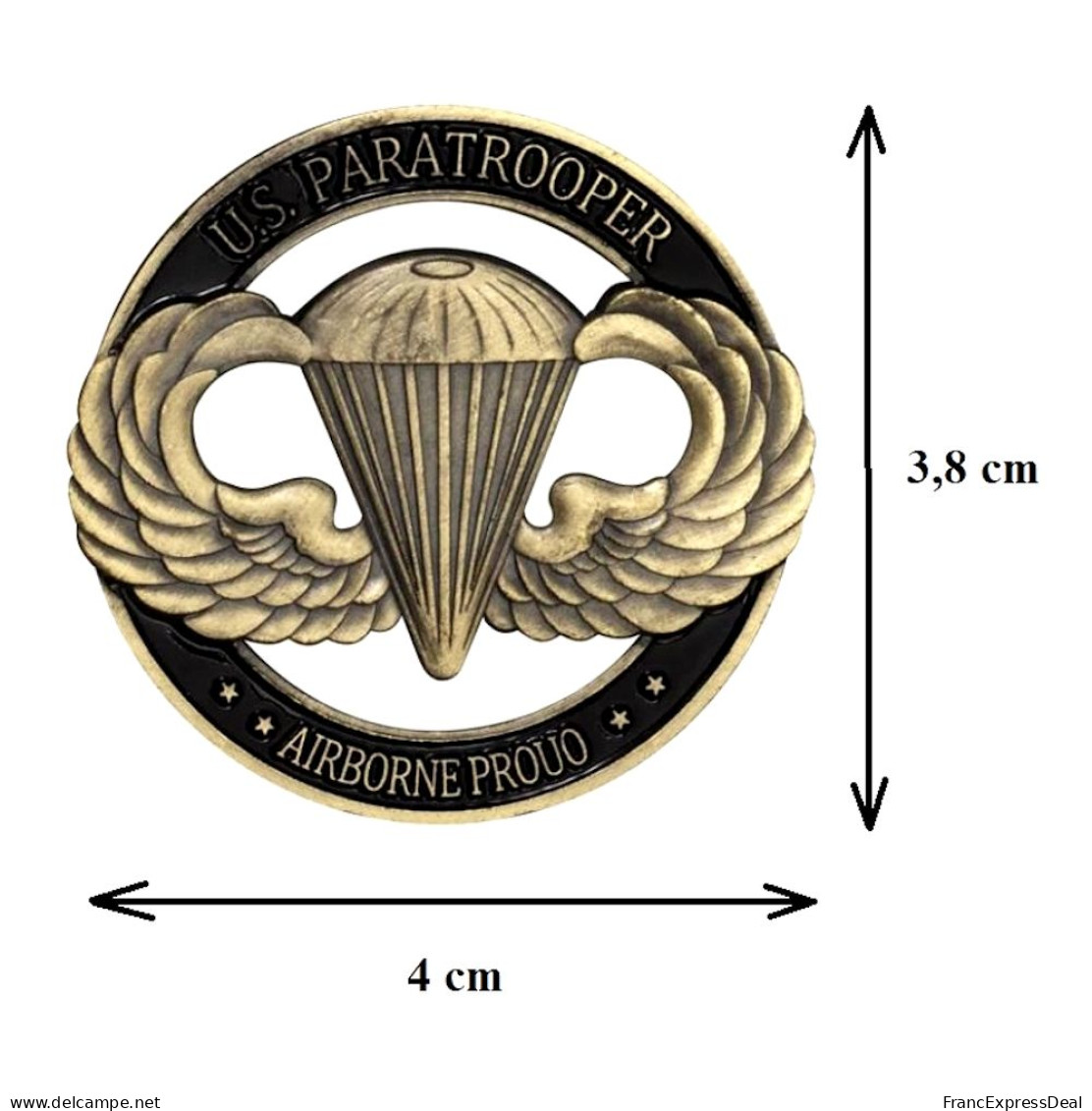 Pièce Médaille NEUVE - US Paratrooper Airborne Parachutistes