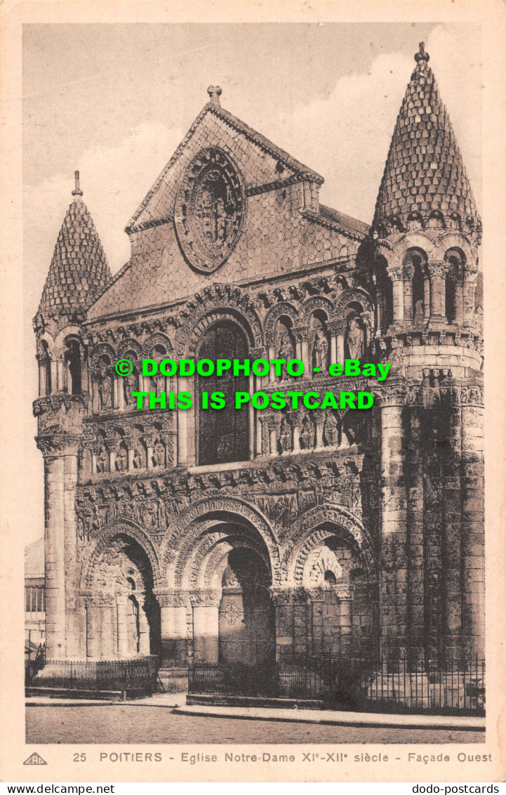 R517403 Poitiers. Eglise Notre Dame. Facade Ouset. C. A. P - Mondo