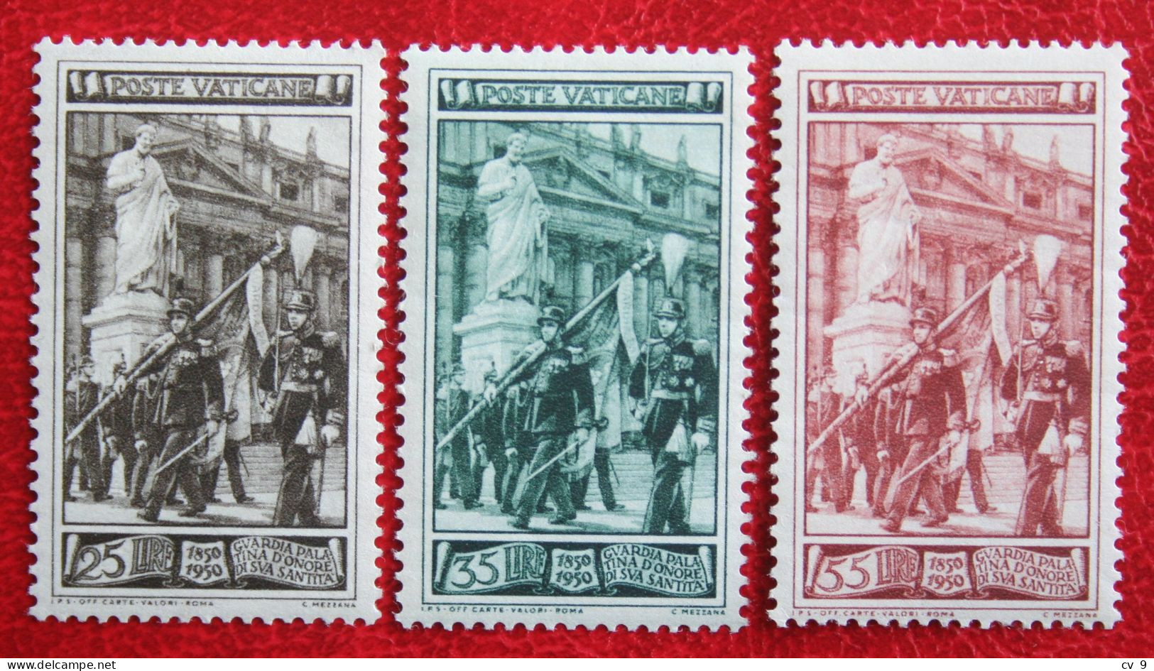 GUARDIA PALATINA Palatin Guards 1950 Mi 171-173 Yv 160-162 Ongebruikt / MH VATICANO VATICAN VATICAAN - Unused Stamps