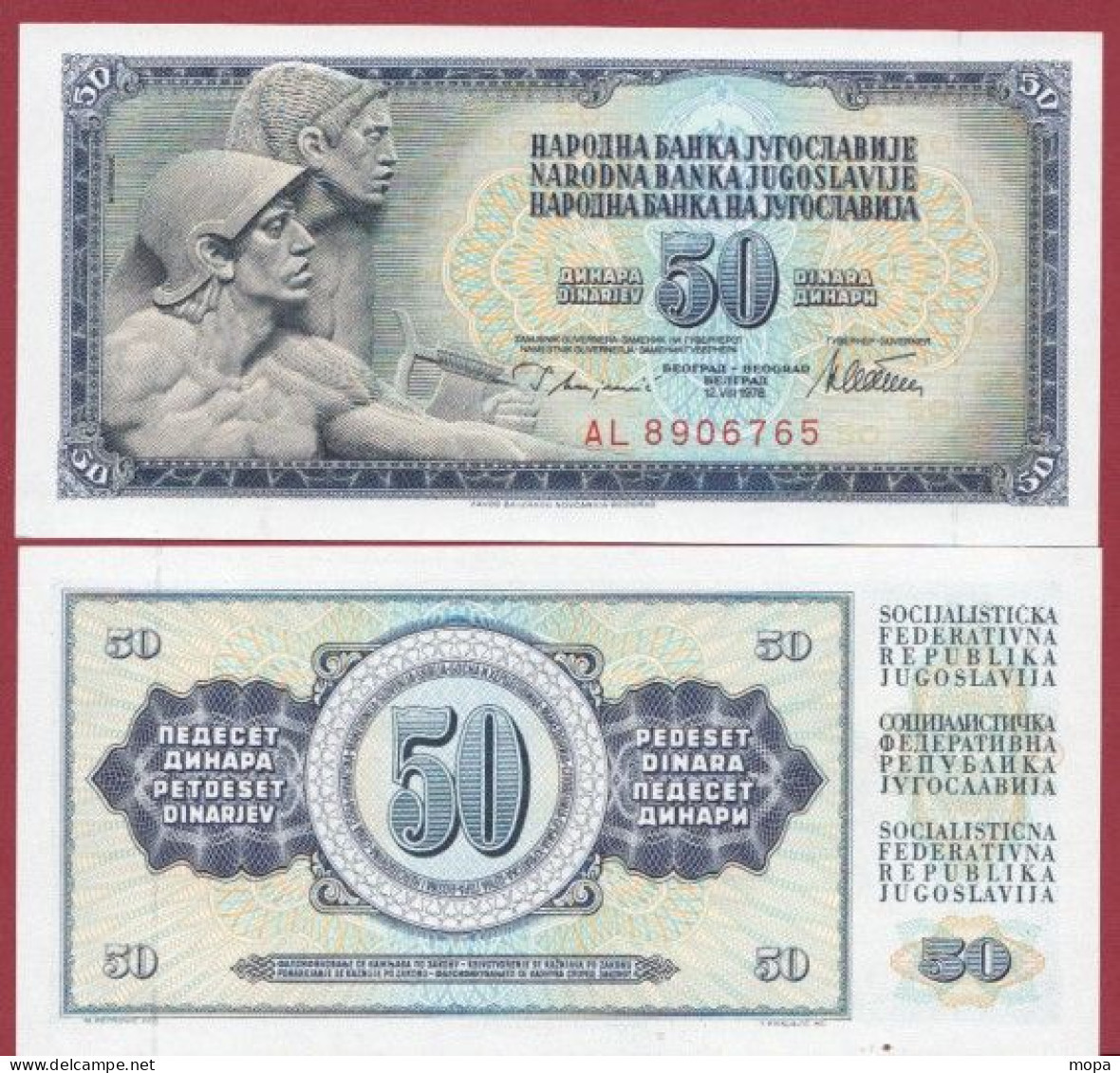 Yougoslavie-- 50 Dinara --1968    ---UNC --(353) - Yugoslavia