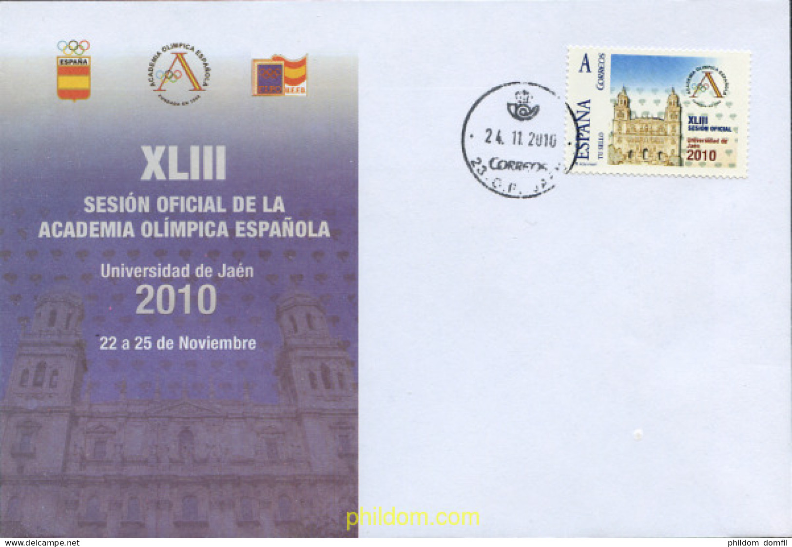 260479 MNH ESPAÑA Privados 2010 XLII SESION OFICIAL DE LA ACADEMIA OLIMPICA ESPAÑOLA - Nuevos