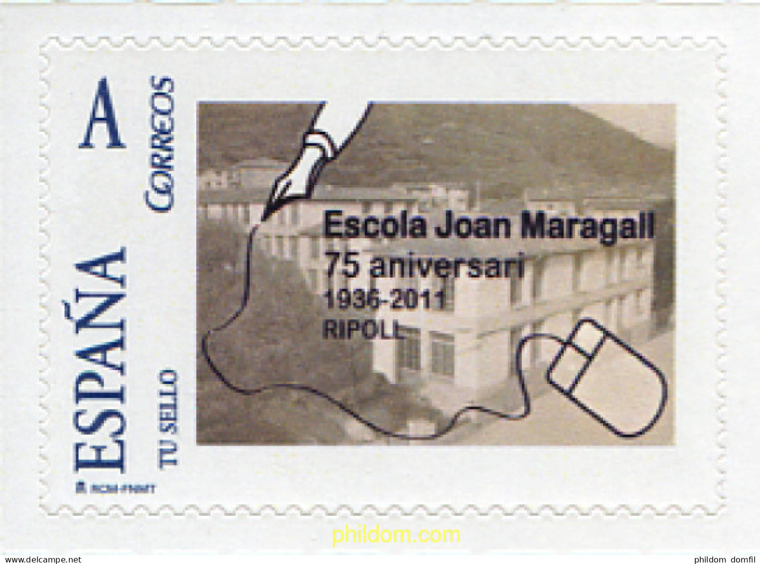 261245 MNH ESPAÑA Privados Ripolles 2011 75 ANIVERSARIO DE LA ESCUELA JOAN MARAGALL - RIPOLL - Nuevos