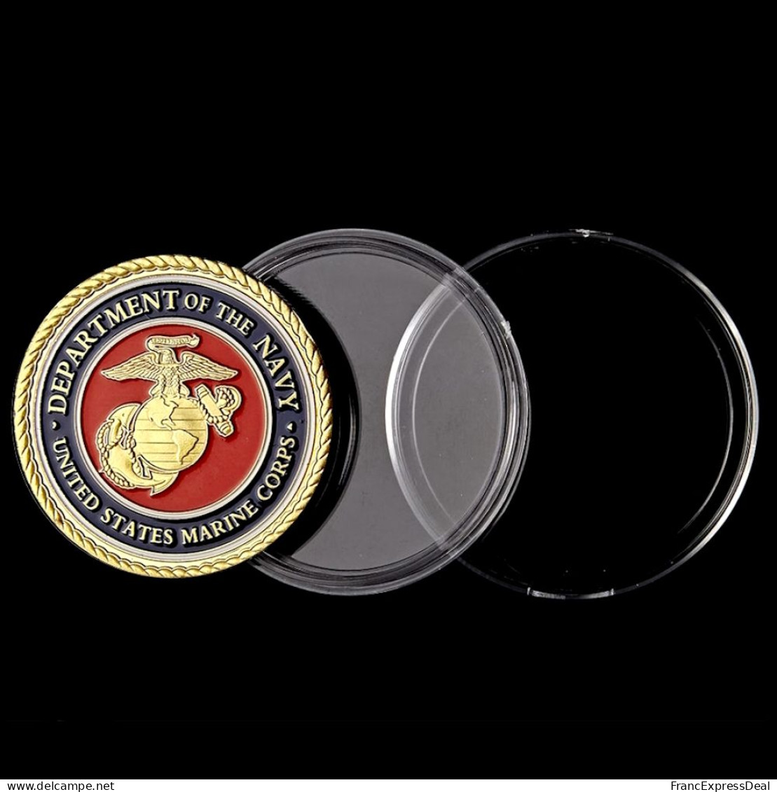 Pièce Médaille NEUVE plaquée Or - Etats-Unis US Marine Corps Department of the Navy (Réf 1)