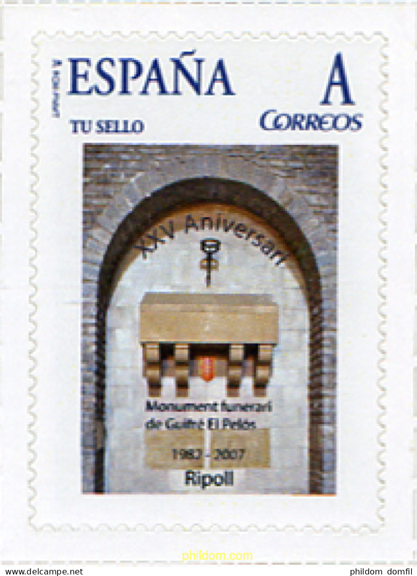 261253 MNH ESPAÑA Privados Ripolles 2007 25 ANIVERSARIO DEL MONUMENTO FUNERARIO DE GUIFRE EL PELOS - Unused Stamps
