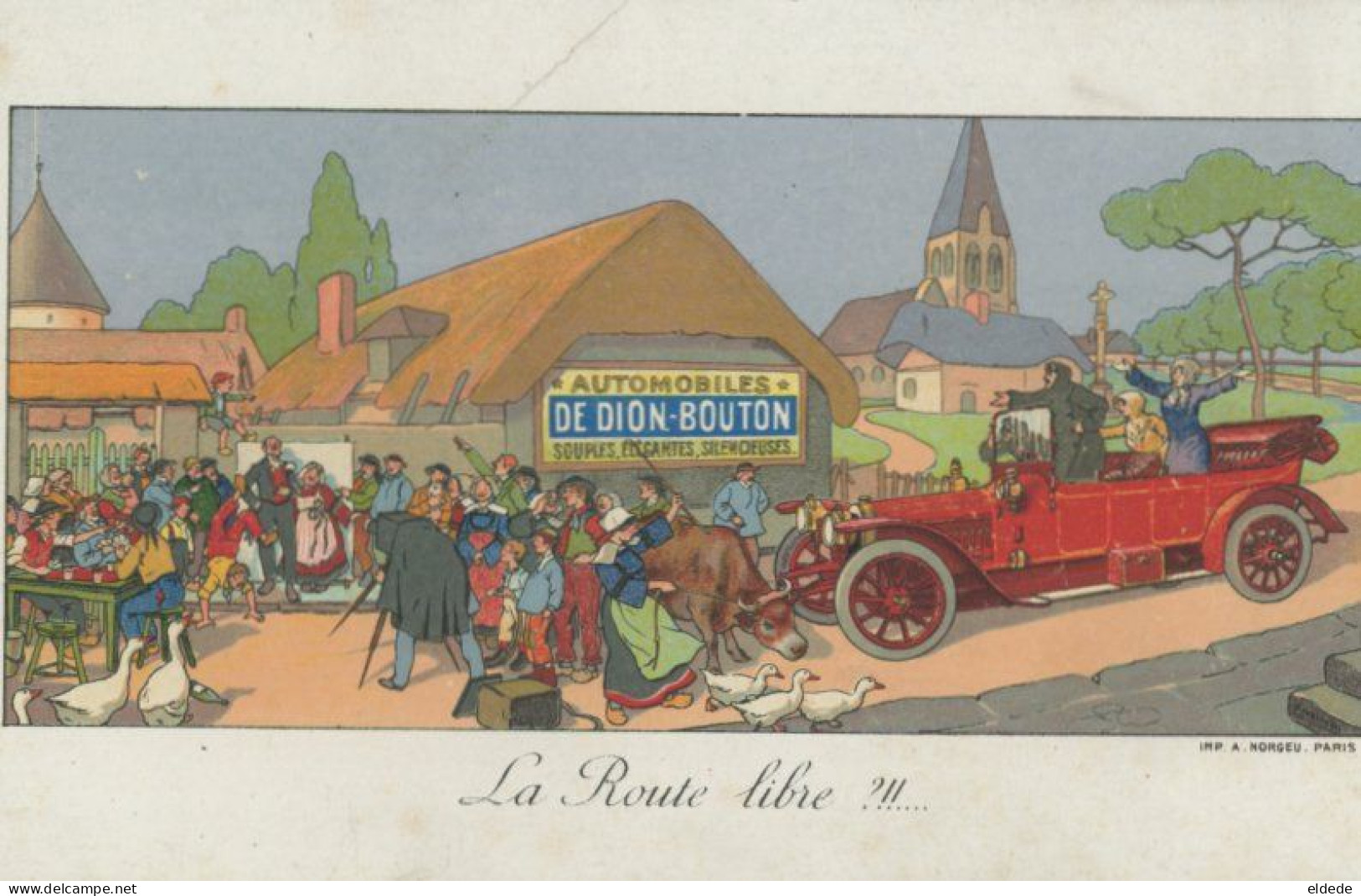 Pub De Dion Bouton Puteaux Poster Affiche Auto Mariage . Photographe . Decapotable Convertible Litho - Puteaux