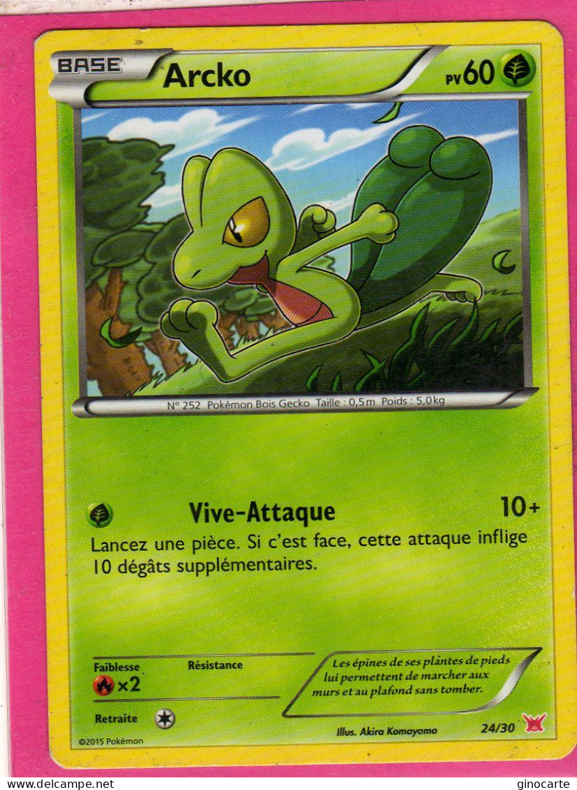 Carte Pokemon Francaise 2015 Trainer Kits 24/30 Arcko 60pv Occasion - Trainer Kits