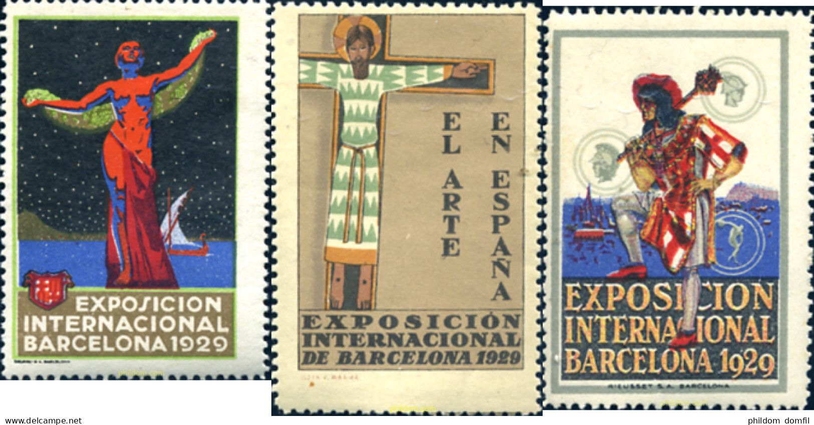 272280 MNH ESPAÑA Viñetas 1929 EXPOSICION INTERNACIONAL, BARCELONA 1929 - Nuovi