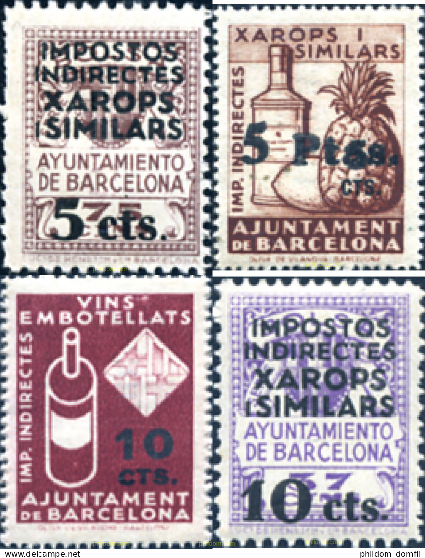 272283 MNH ESPAÑA Viñetas 1945 IMPUESTOS INDIRECTOS - XAROPS (SIMILARS) - Unused Stamps