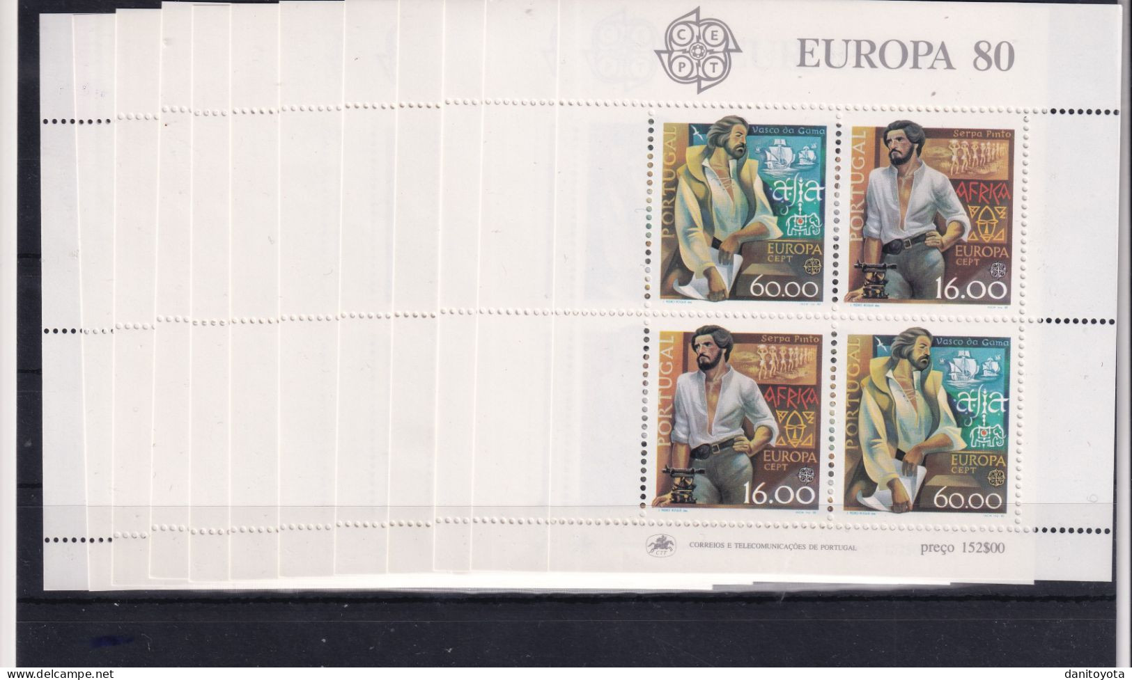 Portugal. Dos Fichas Con Sellos Nuevos. Una Hojas Bloques Y Otra Franquicis - Unused Stamps