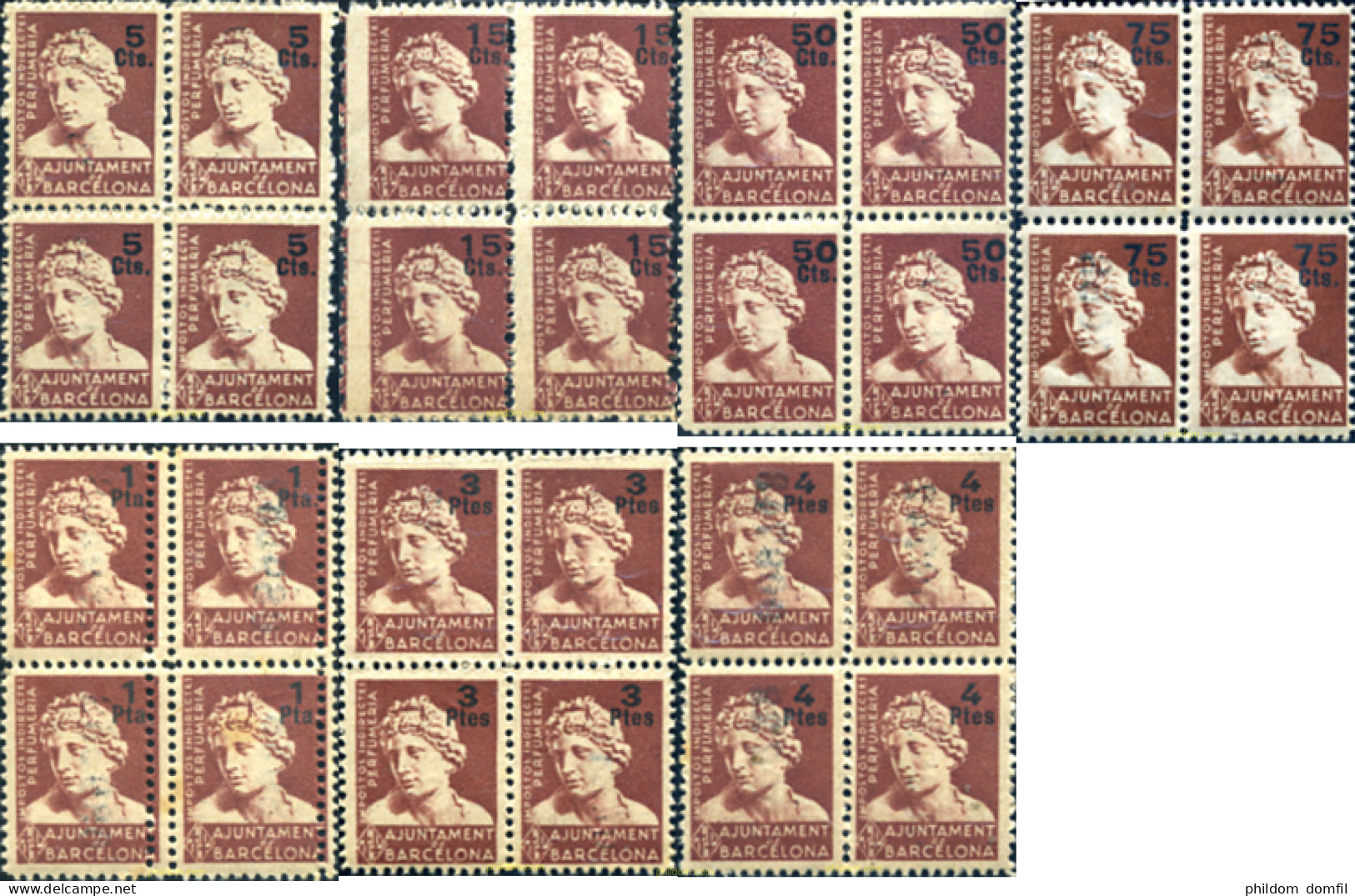 272282 MNH ESPAÑA Viñetas 1945 IMPUESTOS INDIRECTOS PERFUMERIA - Unused Stamps
