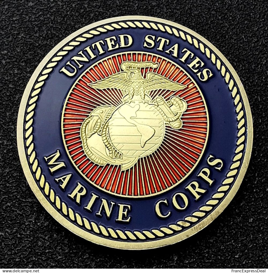 Pièce Médaille NEUVE Plaquée Or - Etats-Unis US Marine Corps USMC Force Recon - Other & Unclassified